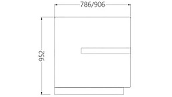 Diamond FC Side Cheek In Wood Neutrale Counter - Case, Molding And Plinth (1Piece)