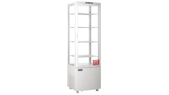 Polar C-Series Energy Efficient Curved Door Display Fridge White 235Ltr