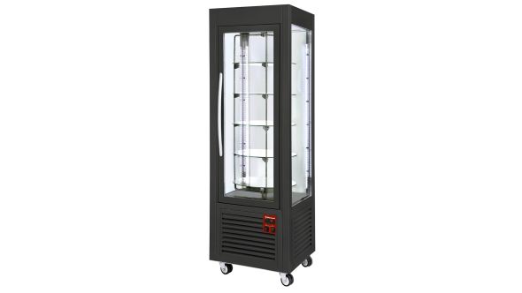 Diamond SNE/RN-B7-R2 Black Panoramic Rotating Display Refrigerator, 360 Litres