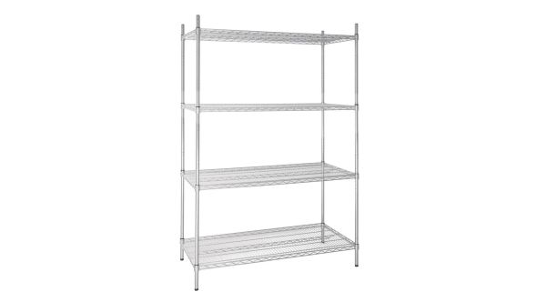 Vogue 4 Tier Wire Shelving Kit 1220x610mm