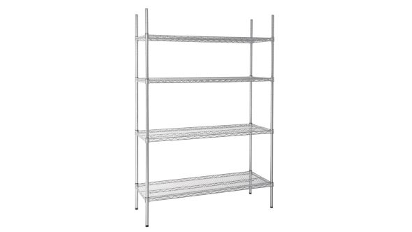 Vogue 4 Tier Wire Shelving Kit 1220x460mm