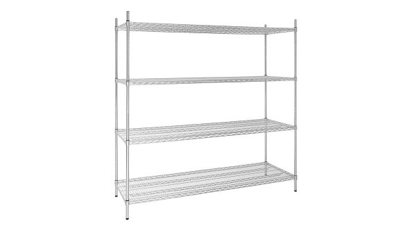 Vogue 4 Tier Wire Shelving Kit 1830x610mm