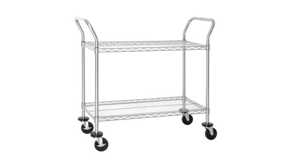 Vogue Chrome 2 Tier Wire Trolley