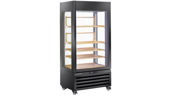 Diamond MAX-609-VB2 Glass Showcase w/ 1 Base Level & 4 Shelves, 600 Litres