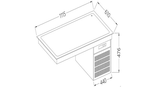 Diamond DI/RPX12-P Refrigerated Top Element 3X Gn 1/1