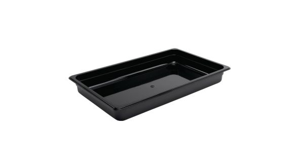 Vogue Polycarbonate 1/1 Gastronorm Container 65mm Black