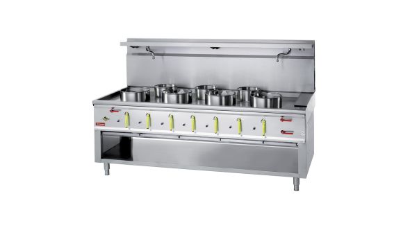 Diamond CHINA/7L 7 Burner Wok Gas Stove with Water Curtain