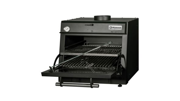 Diamond CBQ-060/BK Black Charcoal BBQ Oven