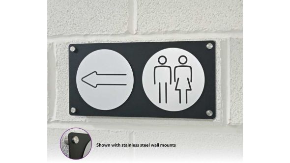 2 Symbol wall mounted directional plaque