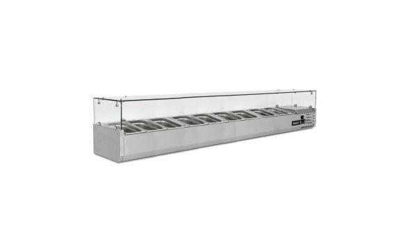 Blizzard TOP2000CR 2m Glass Canopy 1/3 Gastronorm Prep Top 
