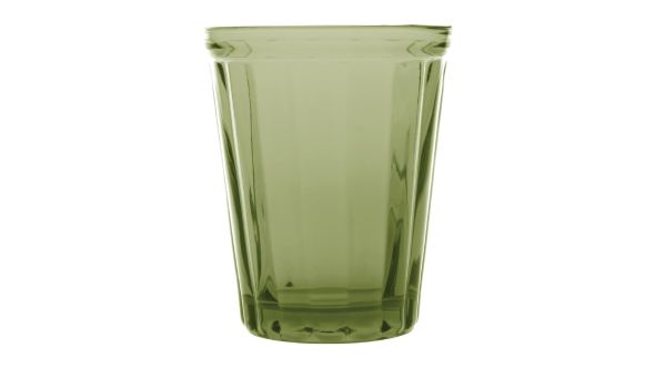 Olympia Cabot Panelled Glasses Tumblers Green 260ml (6 Pack) PS1050-S