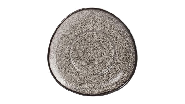 Olympia Mineral Triangular Cappuccino Saucers Grey Stone 150mm (6 Pack) DF182