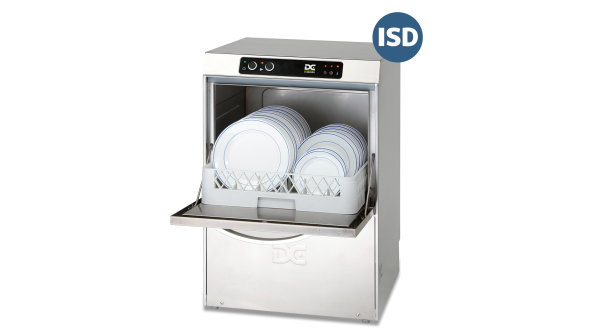 DC SD45ISD Standard Range 450mm Basket Frontloading Commercial Dishwasher with Integral Water Softener & Drain Pump, 14 Plates