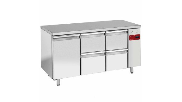 Diamond TS3N/H_2XK1/2-H 1 Door & 4 Drawer Stainless Steel Refrigerated Counter