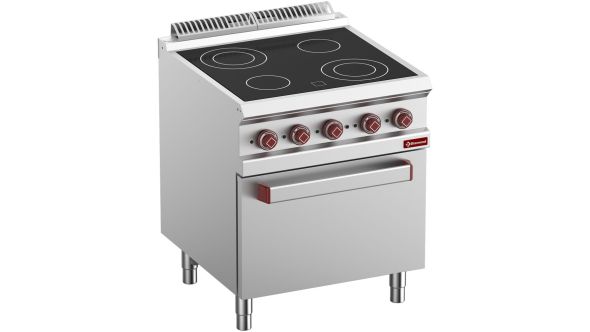 Diamond E7/4VCF7-N 4 Vitroceramics Plates Freestanding Electric Range Cooker on Electric Oven, 13.9kW