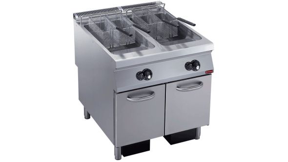 Diamond G22/F46A8-S Double Basket Freestanding Gas Fryer on Neutral Closed Cupboard