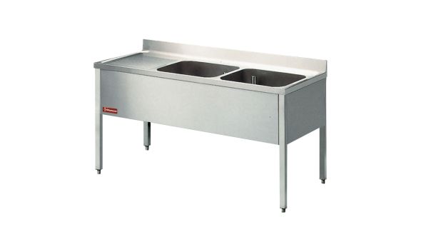 Diamond L1620S-KD-D 2 Tanks Sink w/ Left Draining Board
