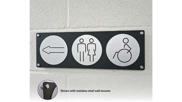 3 Symbol wall mounted directional plaque