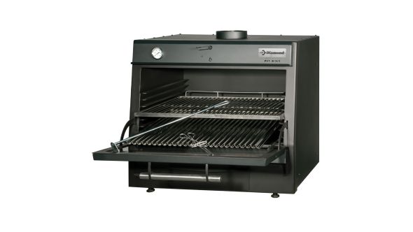 Diamond CBQ-075/BK Black Charcoal BBQ Oven