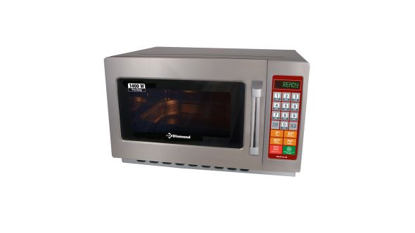 Diamond DW3414-DE Stainless Steel Microwave, 1400W