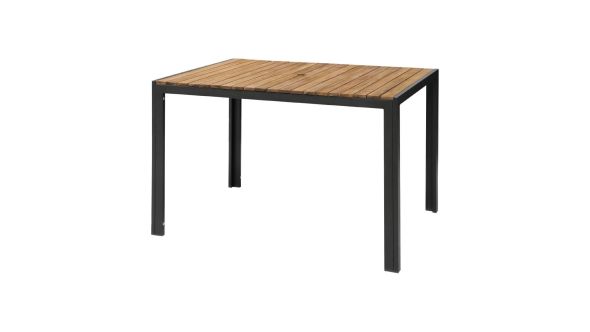 Bolero Bolero Acacia Wood and Steel Rectangular Table 1200mm DS153