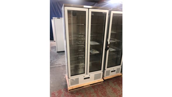 Blizzard 33696363862002504 GRADED-02214 BAR20SS Upright Double Hinged Glass Door Bottle Cooler