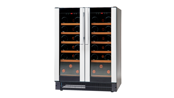 Vestfrost W 38 Glass Single Door Multi-Zone Black Compact Wine Cabinet, 38 x 750ml Bottles