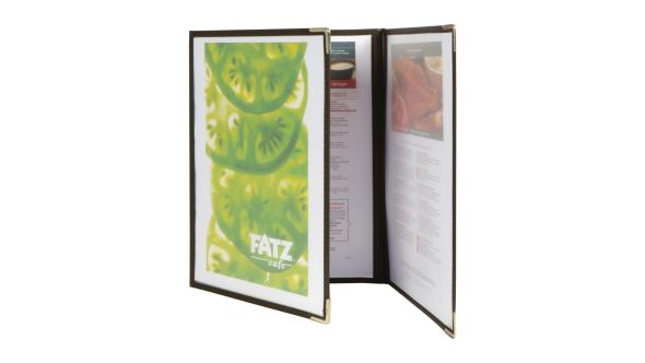 Securit Crystal Double Sided Menu Cover A4 Triple (3 Pack) MC3/CYA4/BR3