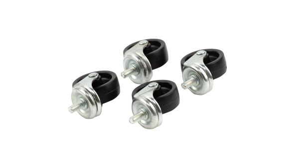 Beaumont Bottle Skip Castors Black Set of 4 3486B