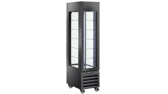 Diamond MAX-305-PB Black 5 Levels Glass Pastry Showcase, 260 Litres