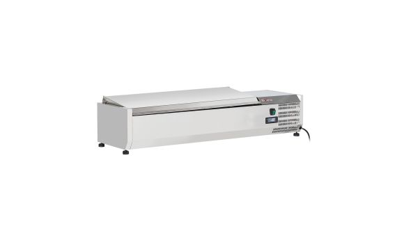 Diverso WR-SX12-C1 Topping shelf 5x GN 1/4 - 150 mm, with stainless steel lid