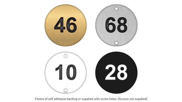 Table Number Discs Gold Engraved for Restaurant / Cafe / Pub - Singles