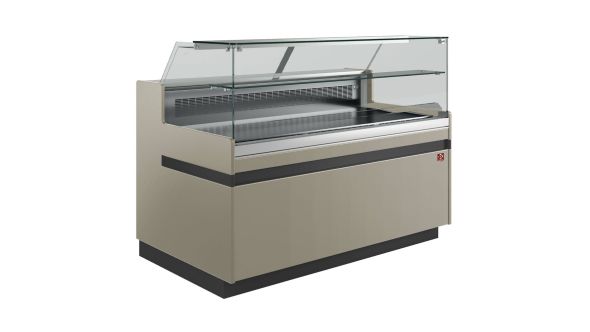 Diamond VB10XC2/R2 Flat Glass Taupe Refrigerated Serveover Counter, 1738mm