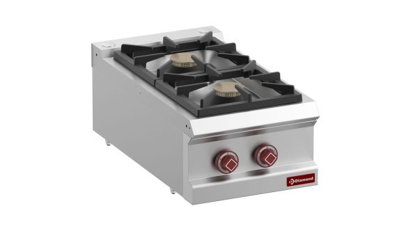 Diamond G7/2B4T-N 2 Burner Countertop Gas Range Cooker