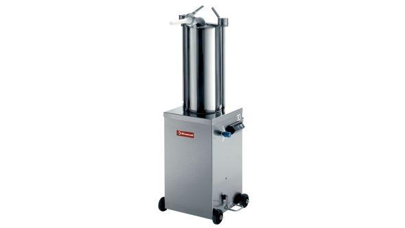 Diamond BSH-15A Stainless Steel Hydraulic Vertical Sausage Filler, 15 Liters On Wheels