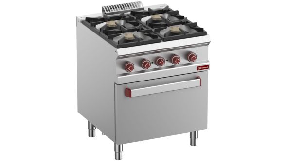 Diamond G7/4BFEV7-N 4 Stove Freestanding Gas Range Cooker on Electric Convection Oven, 2.6kW