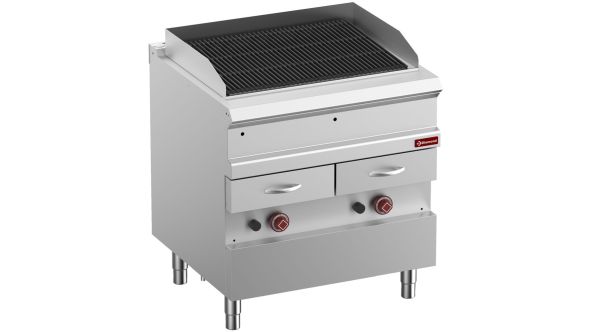 Diamond G7/GVQA8-N Freestanding Ribbed Gas Griddle