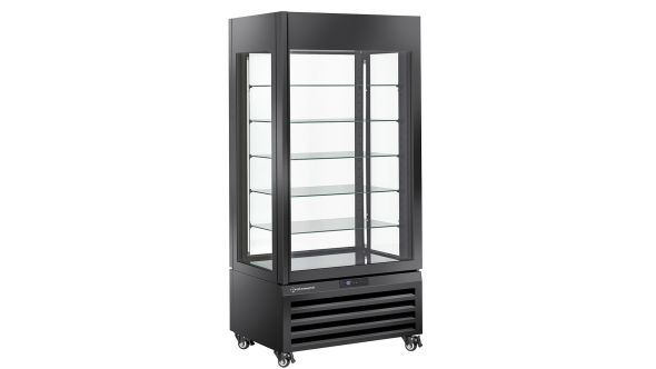 Diamond MAX-609-PB Black 5 Levels Glass Pastry Showcase, 600 Litres