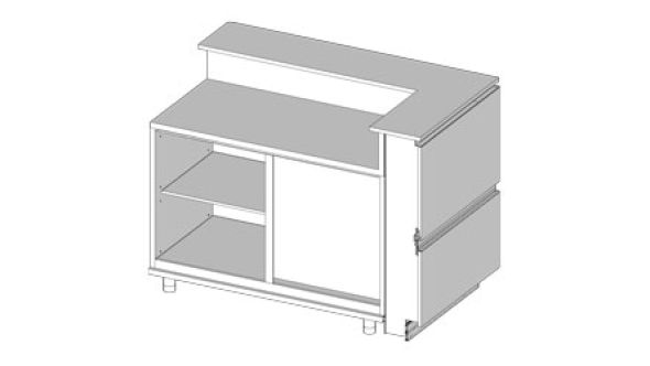Diamond LB90DX Angular Counter Right Neutral, With Service Tablet