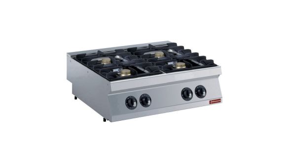 Diamond G17/4F8T-N 4 Burner Countertop Gas Range Cooker