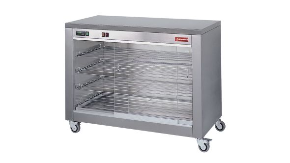 Diamond RVC60-CM Hot Display Chicken Rotisserie on Castors, 60 Chickens Capacity