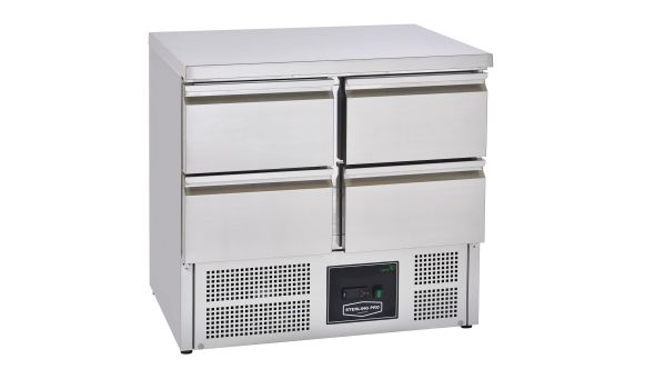 Sterling Pro Cobus SPU201-4D Undermounted Fridge Counter 4 Drawers, 220 Litres