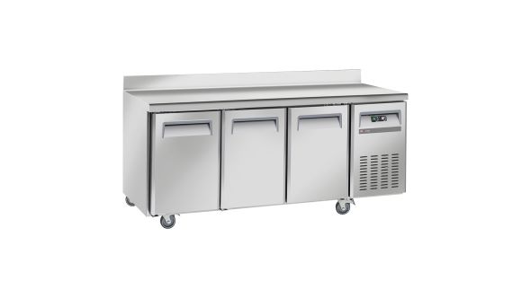 Diverso WR-GTN3-3ND Cooling table, ventilated, 3 doors GN 1/1, with backsplash
