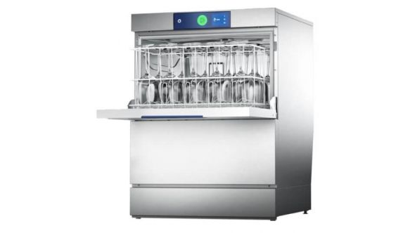 Hobart GXCROIW-11B 500mm Basket Frontloading Commercial Glasswasher with Chemical Pump, Drain Pump & RO, 25 Pint Capacity