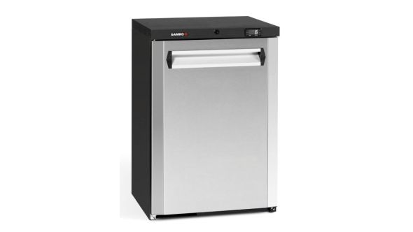 Gamko MG3/150RCS Maxiglass Right Hand Hinged Solid Single Door Undercounter Stainless Steel Bottle Cooler, 150 Litres