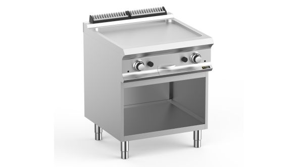 Hobart Ecomax HEFTBG77AL Smooth Griddle on Open Cupboard, 14kW