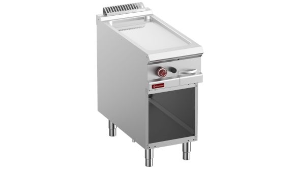 Diamond G9/PLCA4-N Freestanding Smooth Fry Top Gas Griddle on Netrual Open cupboard