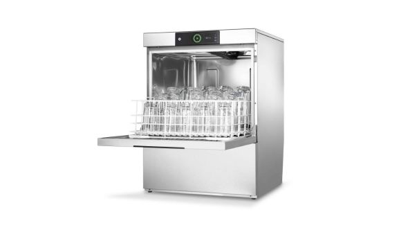 Hobart GXS-10C 500mm Basket Frontloading Commercial Glasswasher with Integral Water Softener & Drain Pump