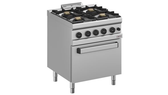 Diverso WR-G4BF-F1 Gas range 4 burners, with oven GN 2/1