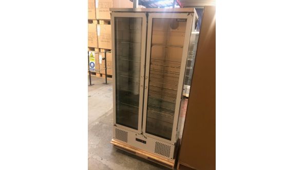 Blizzard 51727550862002504 GRADED-02217 BAR20SS Upright Double Hinged Glass Door Bottle Cooler